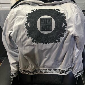 Prestige Gray track suit with Black Embroidered Design